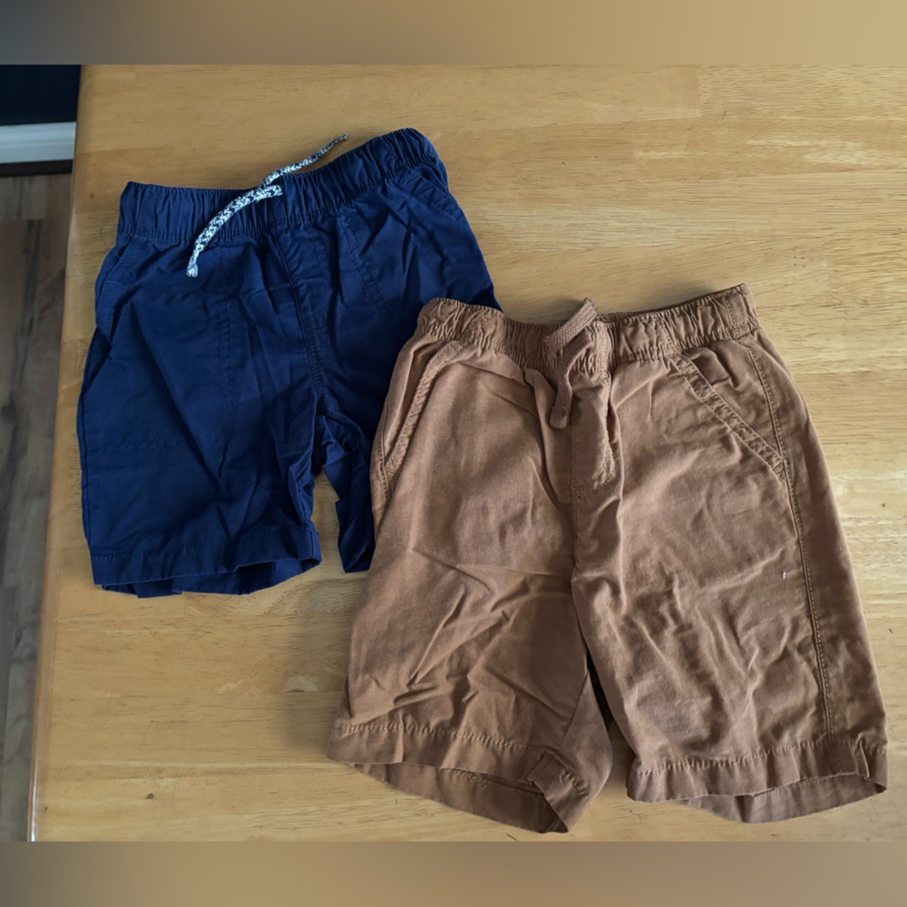 Kids' Navy and Brown Shorts Set
